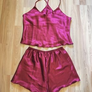 Red Satin Pyjamas